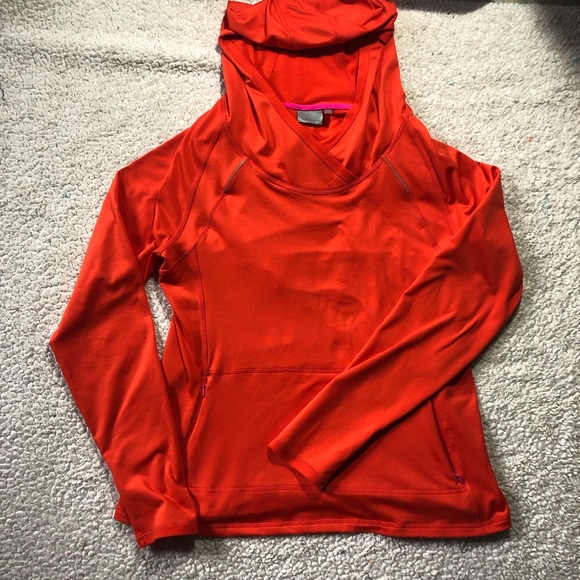 Athleta Tops - Athleta pullover hoodie red-orange XL